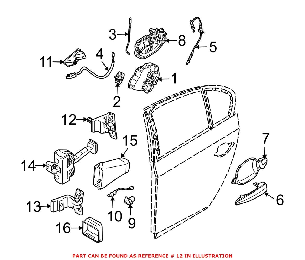 BMW Door Hinge = Rear Driver Side Upper 41527201303